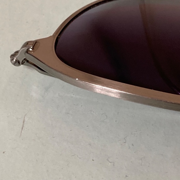 Sama Titanium Sunglasses Silvertone Frame Round Lenses Grey Excellent Condition main image 3